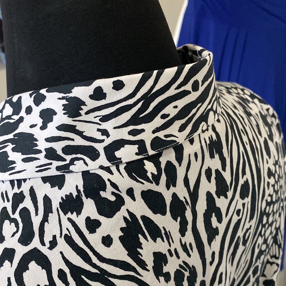 Black and white zebra print button front shirt! - Picture 9 of 10